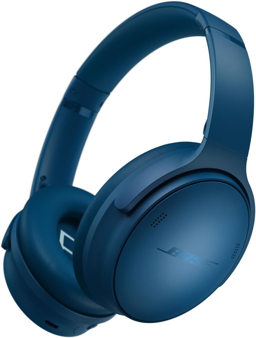 Bose QuietComfort Headphones - Wireless Bluetooth Headphones, Active Over Ear Noise Cancelling and Mic, USB-C Charging, Deep Bass, Up to 24 Hours of Playtime, Twilight Blue - Limited Edition Color