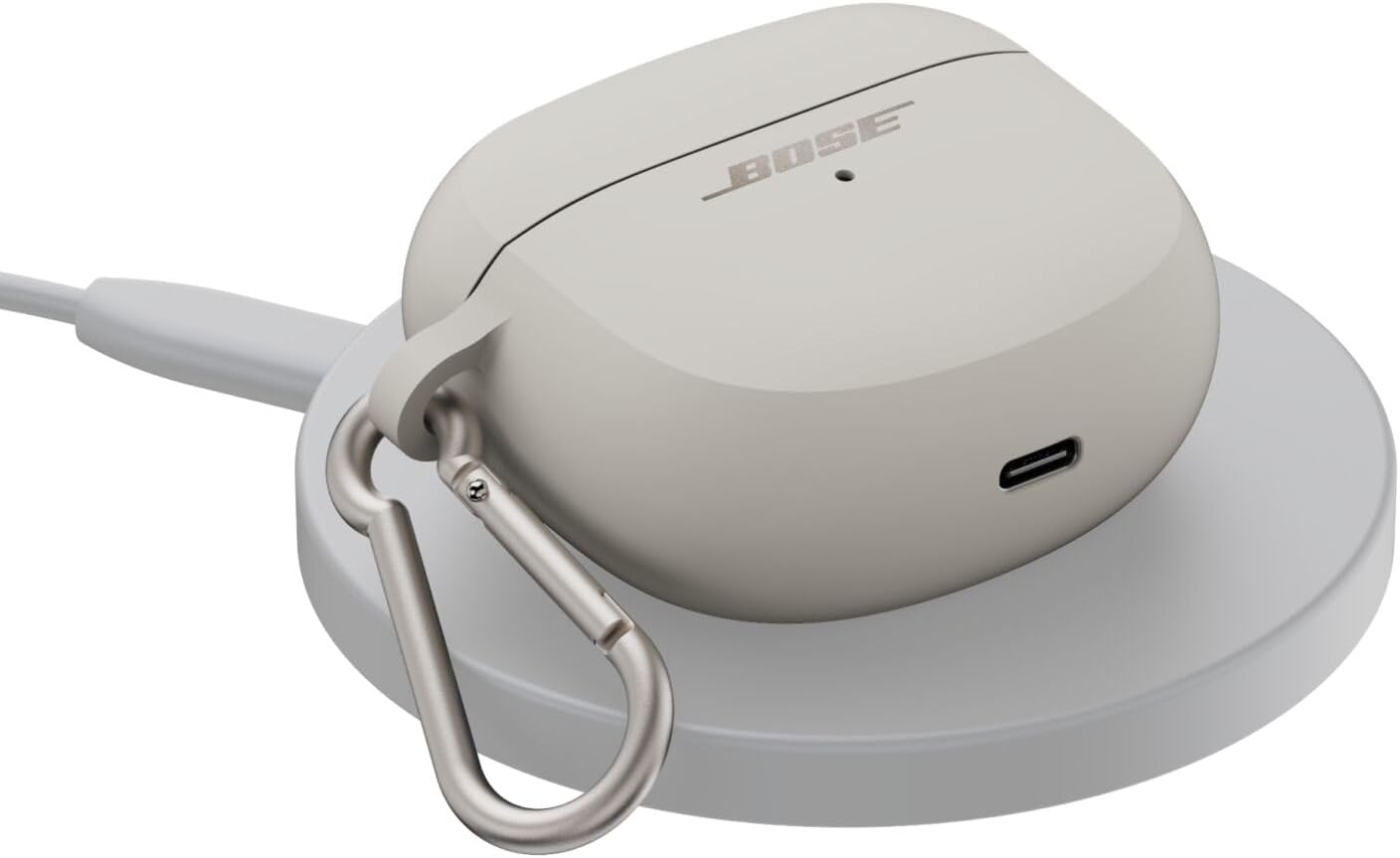 Bose Ultra Open Earbuds Wireless Charging Case Cover, White White Smoke