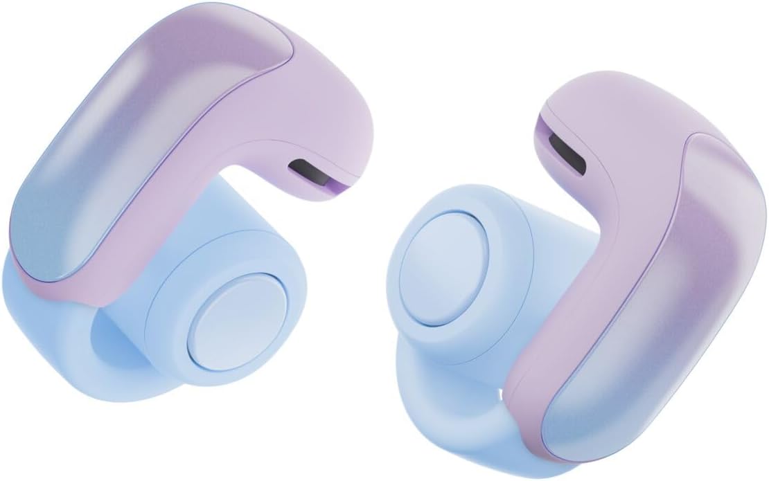 Bose Ultra Open Earbuds - Bluetooth Open Ear Earbuds with OpenAudio for Awareness, Clip-On Design for Comfort, Water Resistant, Up to 48 Hrs of Playtime, Chilled Lilac - Limited Edition Color